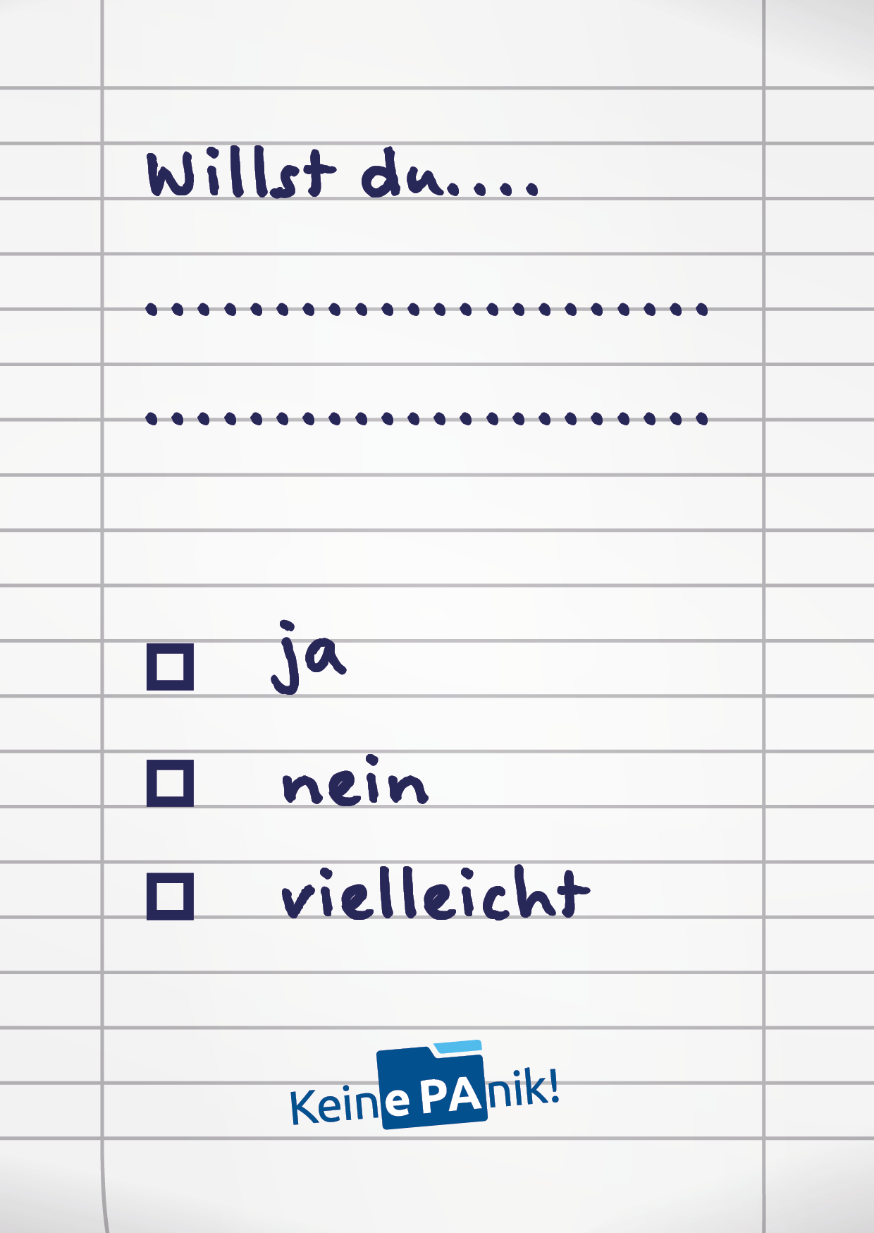 Postkarte "Willst du...?"